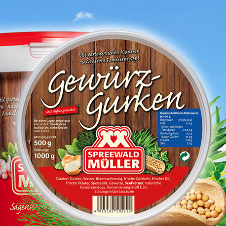 Spreewälder Gewürz-Gurken, 1 Liter Eimer