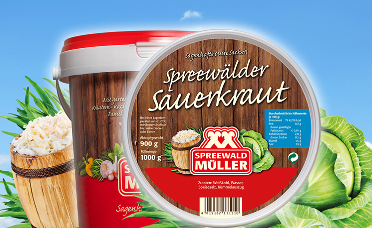 Spreewälder Sauerkraut, 1 Liter Eimer
