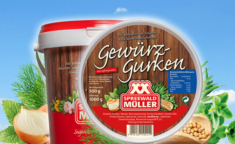 Spreewälder Gewürz-Gurken, 1 Liter Eimer