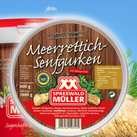 Spreewälder Meerrettich-Senf-Gurken, 1 Liter Eimer